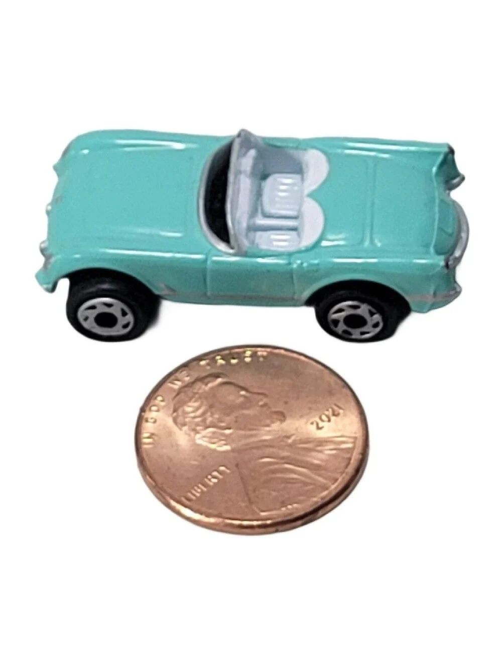 1955 Chevrolet Corvette Convertible Teal Green Micro Machines Car LGTI 1996